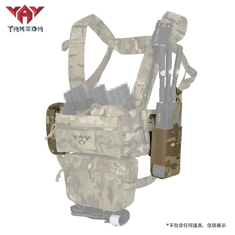 YAKEDA Tactical Chest Rig with 5.56/7.62 Magazine Pouch Holder, Pistol Pouch, Wing Pouch, Molle Dangler Pouch