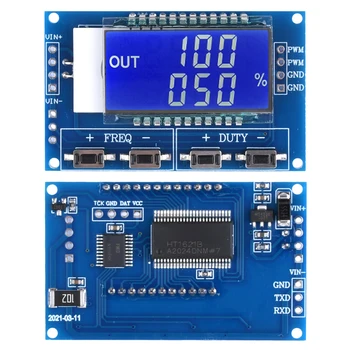 Modulo generatore di segnale 1Hz - 150Khz Generatore di segnale regolabile a 1 canale PWM Frequenza degli impulsi Duty Cycle Display LCD