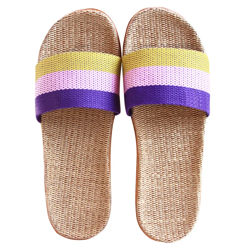 Cotton Slippers Men and Women Linen Slippers for Home