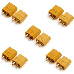5 Pairs High-Performance XT60 Power Plugs for RC and Drone Applications (XT60)