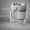 304 Stainless Steel Dog Washing Station, 50 Inch Professional Dog Grooming Tub, Pet Bathtub with Sink, Storage Drawer,Ladder 5