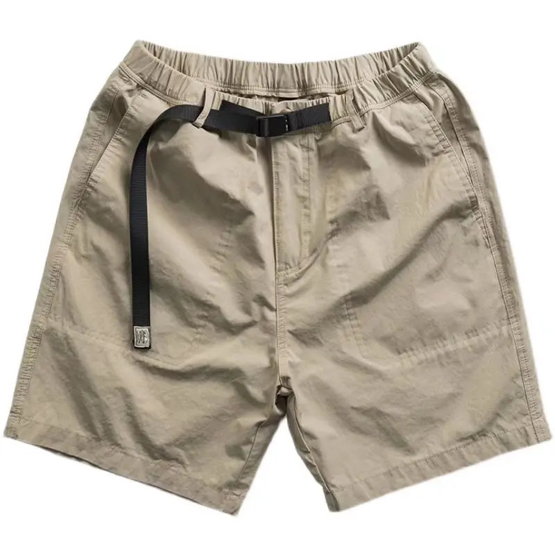 Seasonal Men'S Trend Loose Shorts, Five-Piece Pants, Casual Sports Pants, Buckle Belt, Wear Pants For Men