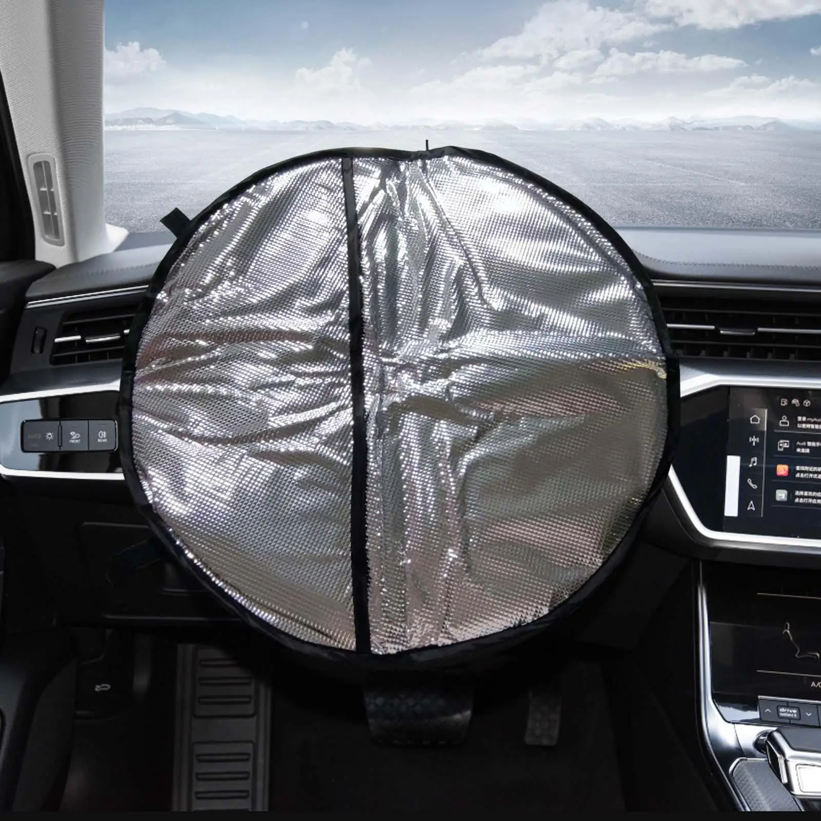 Cooling Steering Wheel - Sun Block Anti-Heat Steering Wheel Sun Protection , Aluminium Foil Anti Hot Automotive Car Steering Wheel Sun Protection Sun