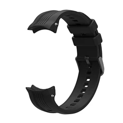 Silicone Sports Watchband Set with Adjustable Strap and Protective Watch Case (Black)