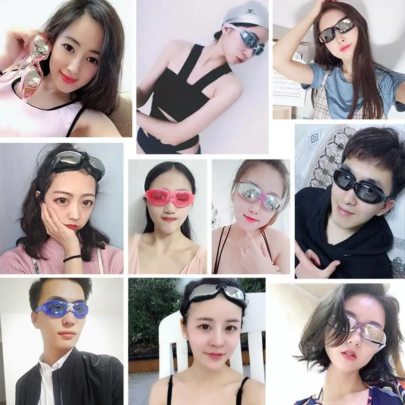 Adult -1.5 To -8.0 Myopia Electroplated Swim Glasses Waterproof Anti Fog Swim Goggles Custom Different Left Right Eye Degrees 6