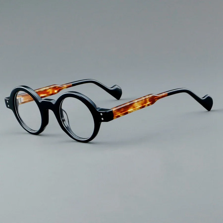 

Оправа для очков для мужчин и женщин, аксессуар с прозрачными линзами в винтажном стиле, с защитой от синего излучения, дизайнерский бренд, ацетатная оправа