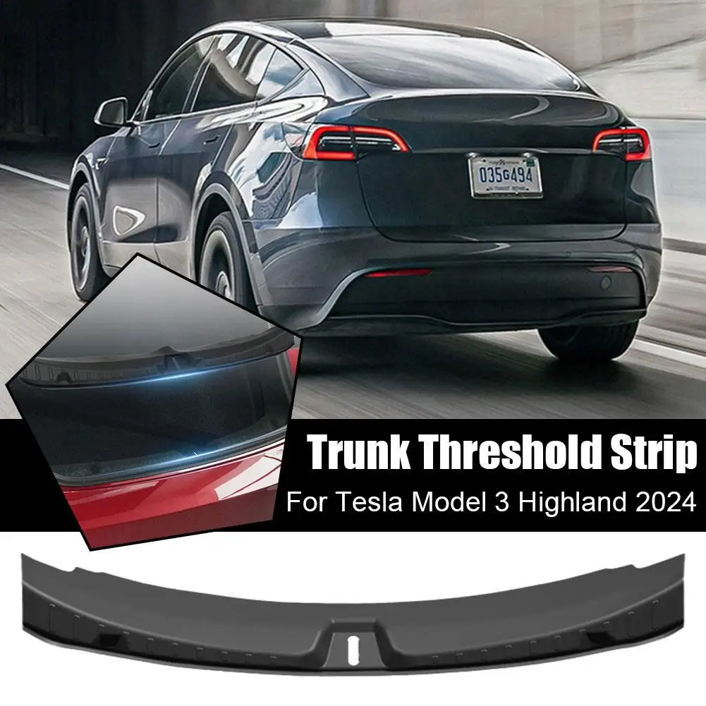 

YZ for Tesla Model Y Trunk Sill Plate Protector TPE Rubber Protector 2021-2023 Threshold Bumper Pad Prevent Scratching