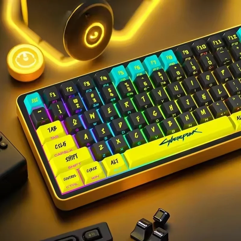 Cyberpunk 129-Key Translucent Side-Engraved PBT Keycap Set