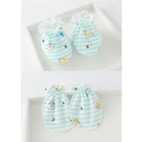 Baby Anti Scratching Soft Cotton Gloves Foot Cover Hat Set Comfy Mittens Socks Cap Kit Toddler Newborn Accessorise for 0-12Month 3