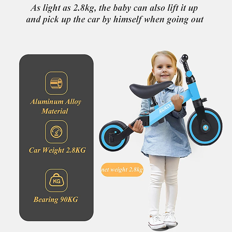 Infant Shining Children's Scooter Tricycle 3-in-1 Children's Balance Bike 1-6 Years Ride on Car 3 Wheels Non-inflatable 2 Infant Shining Children's Scooter Tricycle 3-in-1 Children's Balance Bike 1-6 Years Ride on Car 3 Wheels Non-inflatable 2
