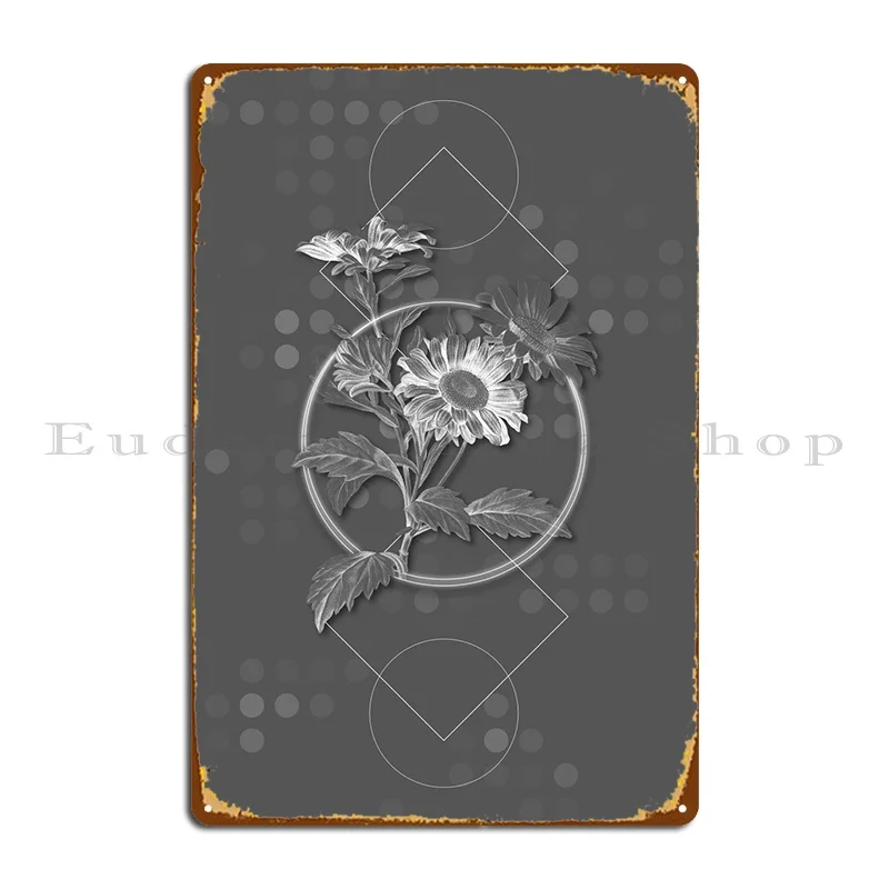 

Blooming Red Aster Flowers Metal Plaque Poster Wall Decor Personalized Garage Wall Decor Poster Tin Sign Poster