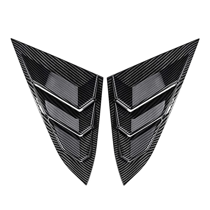 Sleek Rear Side Window Louvers with Carbon Finish
