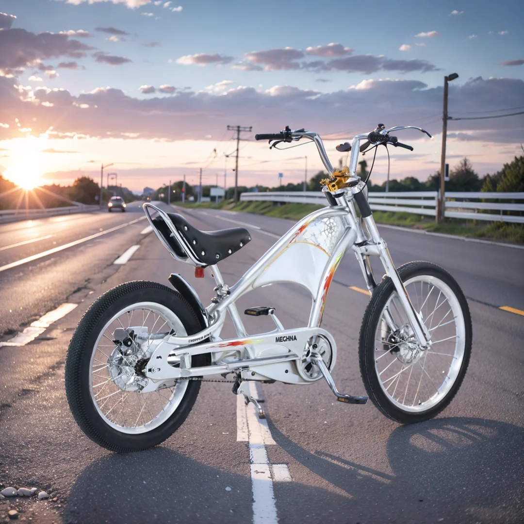 24 "Classic Chopper Bike Harley Fat Tire Alla Moda 20" X 3.0 "Per Adulti Moto Vintage Biciclette Outdoor Beach Cruiser