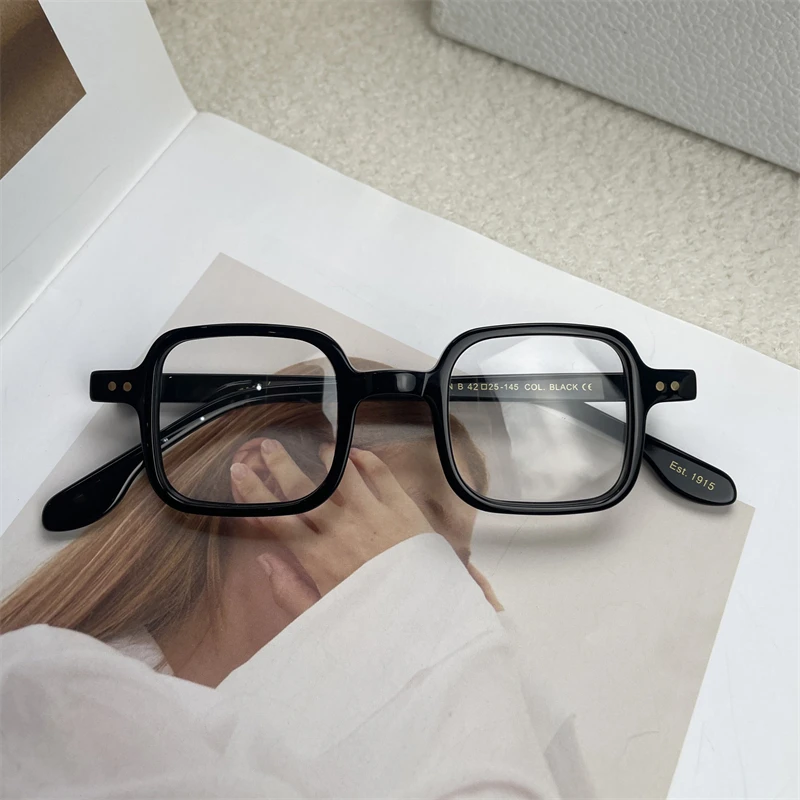 

Lemtosh Optical lenses frames woman ZOLMAN B Men Women Spectacle Frame Lenses Brand Designer Acetate Square Male glasses Female