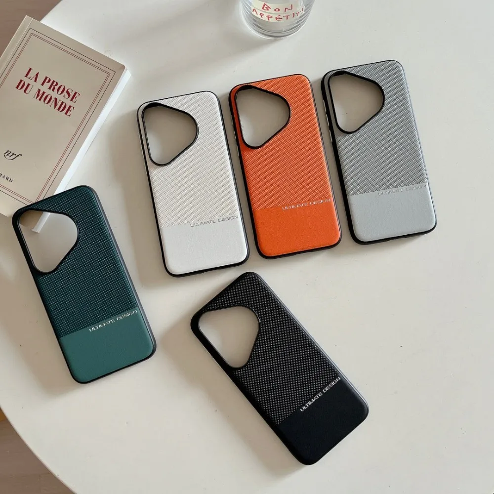 Luxury Splicing Specific Leather Case for Huawei Pura 70 Pro Plus P70 With N52 Strong Magnetic Attraction Hard Back Cover