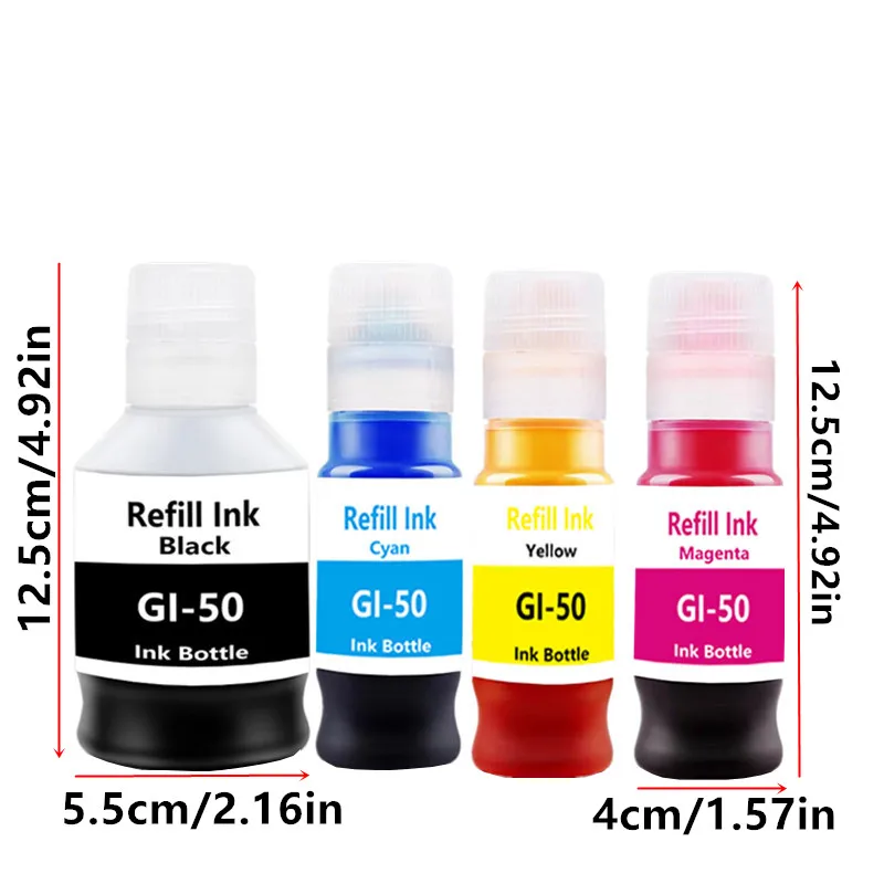 GI-50 Refill Ink For Canon GI-10 GI-20 GI-30 GI-40 GI-60 GI-70 GI-90 Dye ink For G5010 G6010 GM2010 G5020 G6020 G6030 Printer