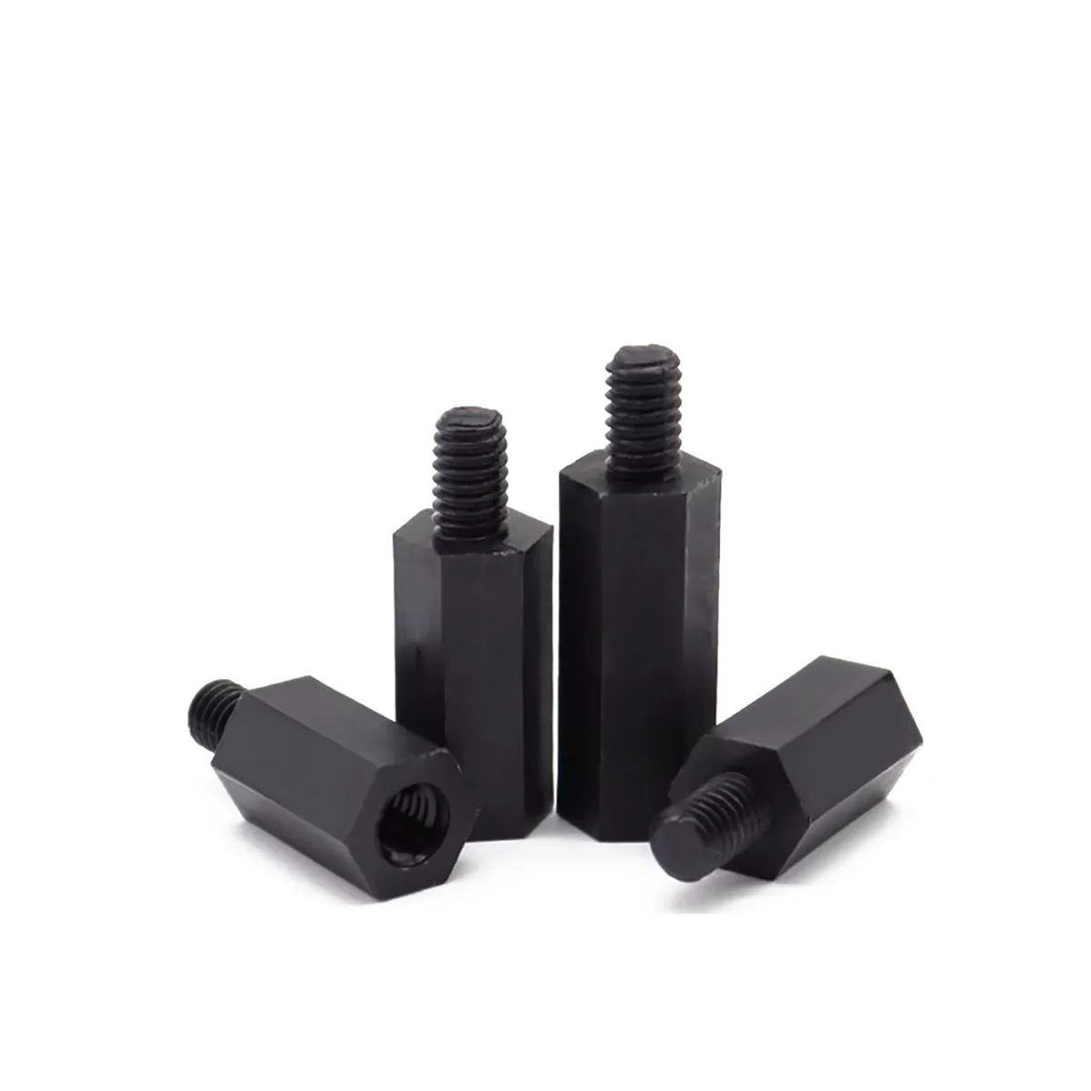 

Black Hexagonal Nylon Column Plastic Single Head External Thread Pc Board Isolation Column M2M2.5M3M4
