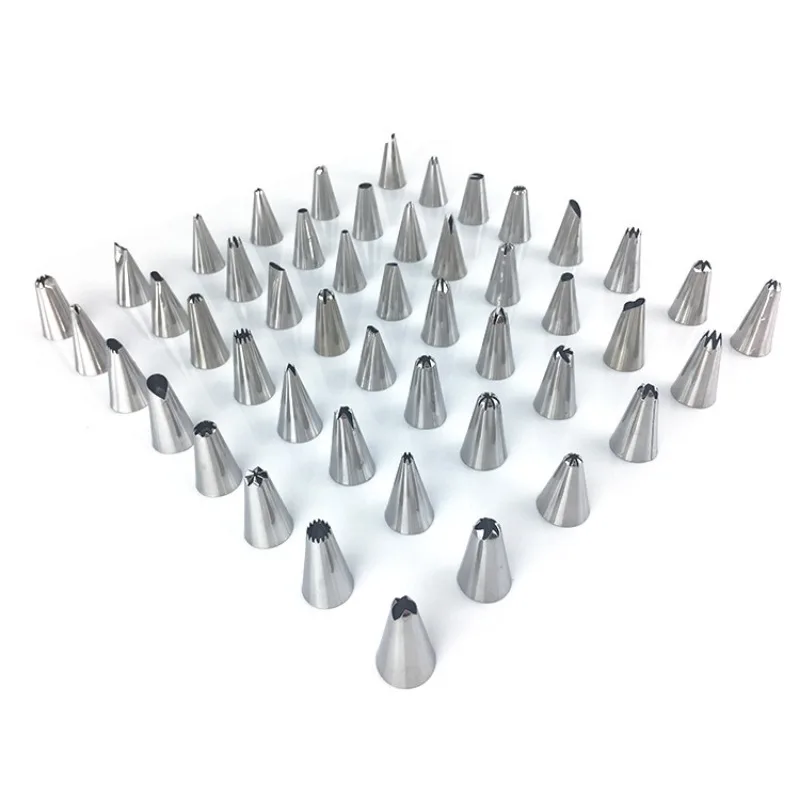 Cake Decorating Tip Set Cake Icing Nozzles Baking Nozzle Set Cake Decorating Nozzle Set Stainless Steel Nozzle Tips24/48 DIY Cake Decorating Tool Icing Piping Cream Pastry Bag Nozzle Kitchen Accessories Bakery Tools