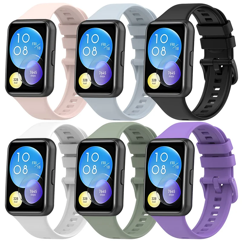 

Silicone Band For Huawei Watch Fit 2 Strap Smartwatch Wristband Metal Buckle Sport Replacement Bracelet Huawei Watch Fit2 Correa