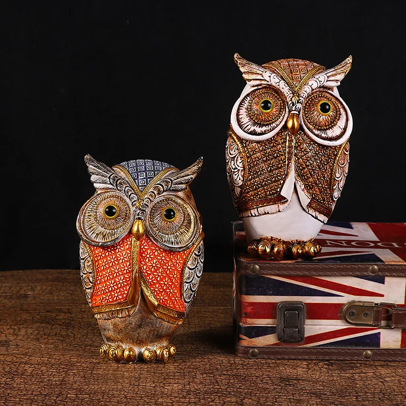 

Modern simple owl resin decoration animal Creative art living room desk TV cabinet Wine cabinet decorative crafts
