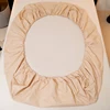 Washed Cotton Waterproof Bed Cover With Elastic Band Durable Non Slip Mattress Cover For Single Doubel Queen King Size Bed 4