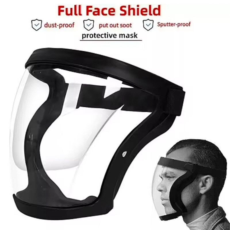 Mask Face Shield Glasses HD TP Super Protective Anti-fog Full Face Shield Head Covering Reusable Kitchen Security Protection New