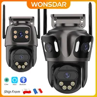 WONSDAR caméra extérieure Wifi PTZ trois objectifs ou double objectif caméra IP suivi automatique couleur Vision nocturne Surveillance vidéo CCTV iCsee 1