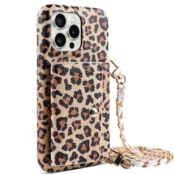 Luxury High - End PU Leather Crossbody Wallet Phone Case with Multifunctional Design - iPhone 14 Plus (Light brown)
