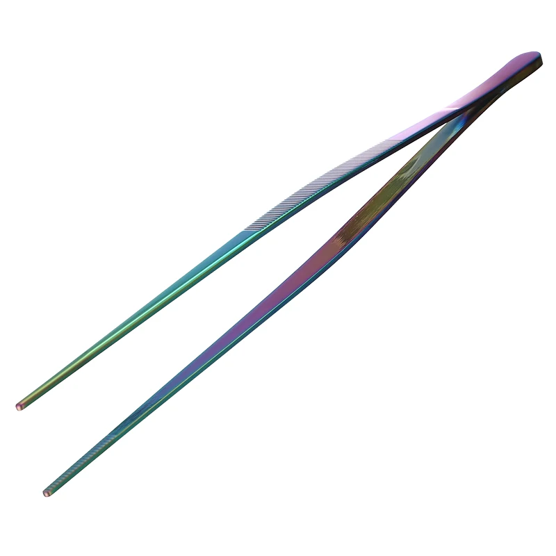 Garnish Tongs Tweezer Tongs with Serrated Tips Comfortable Ridged Handle Copper Plated/Gold Plated-20cm/25cm/30cm cocktail accessories