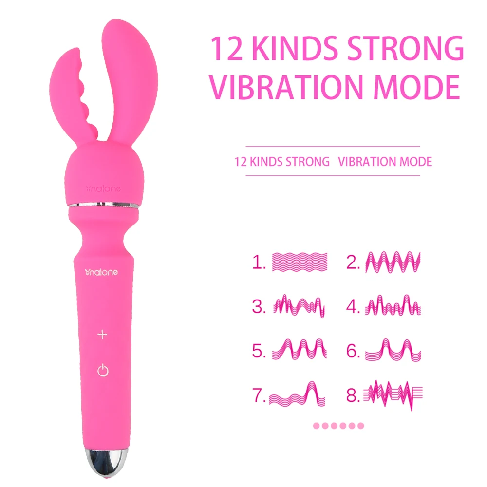Bacchetta magica da 19 cm con vibratori estensibili per donne Morsetti per capezzoli Stimolatore del clitoride l Plug anale Fema Ana Pug_voghion.com