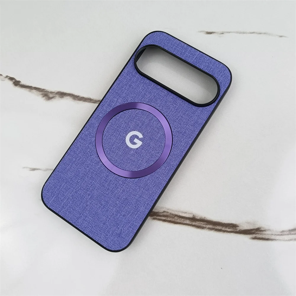 Luxury Fabric Cloth Magnetic Case with Wireless Charging Compatibility
