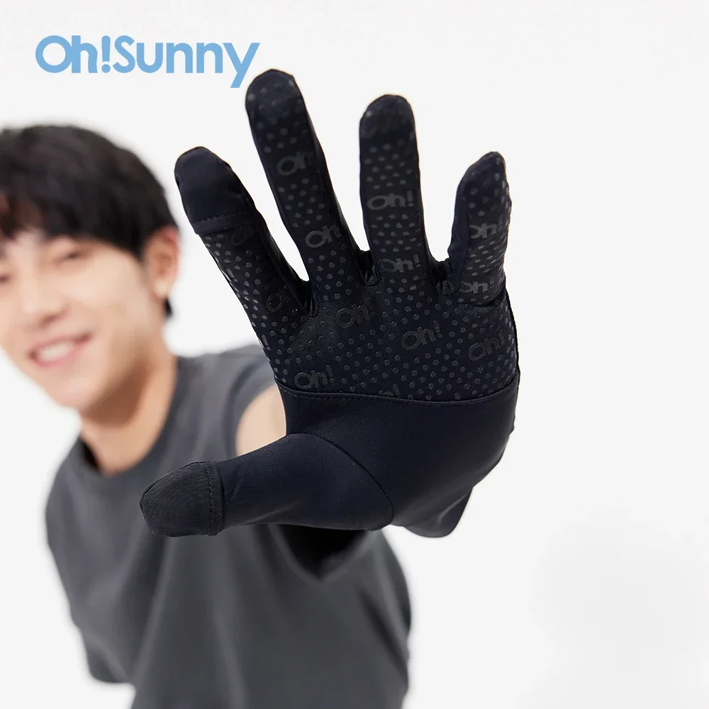 OhSunny UV Gloves Unisex Summer Breathable Sun Protection UPF50+ CoolChill Fabric Hand Protector Opening Mittens for Cycling