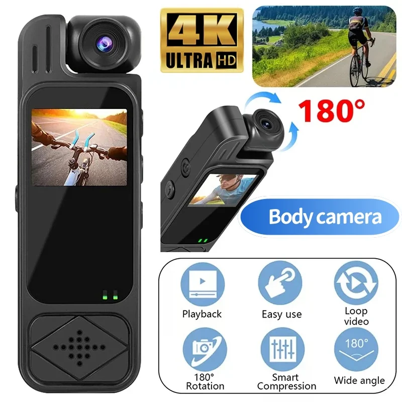 HD 4K Mini Camera Portable Digital Video Recorder Small Body Camera Infrared Night Vision Sports DV Camcorders New Upgrade