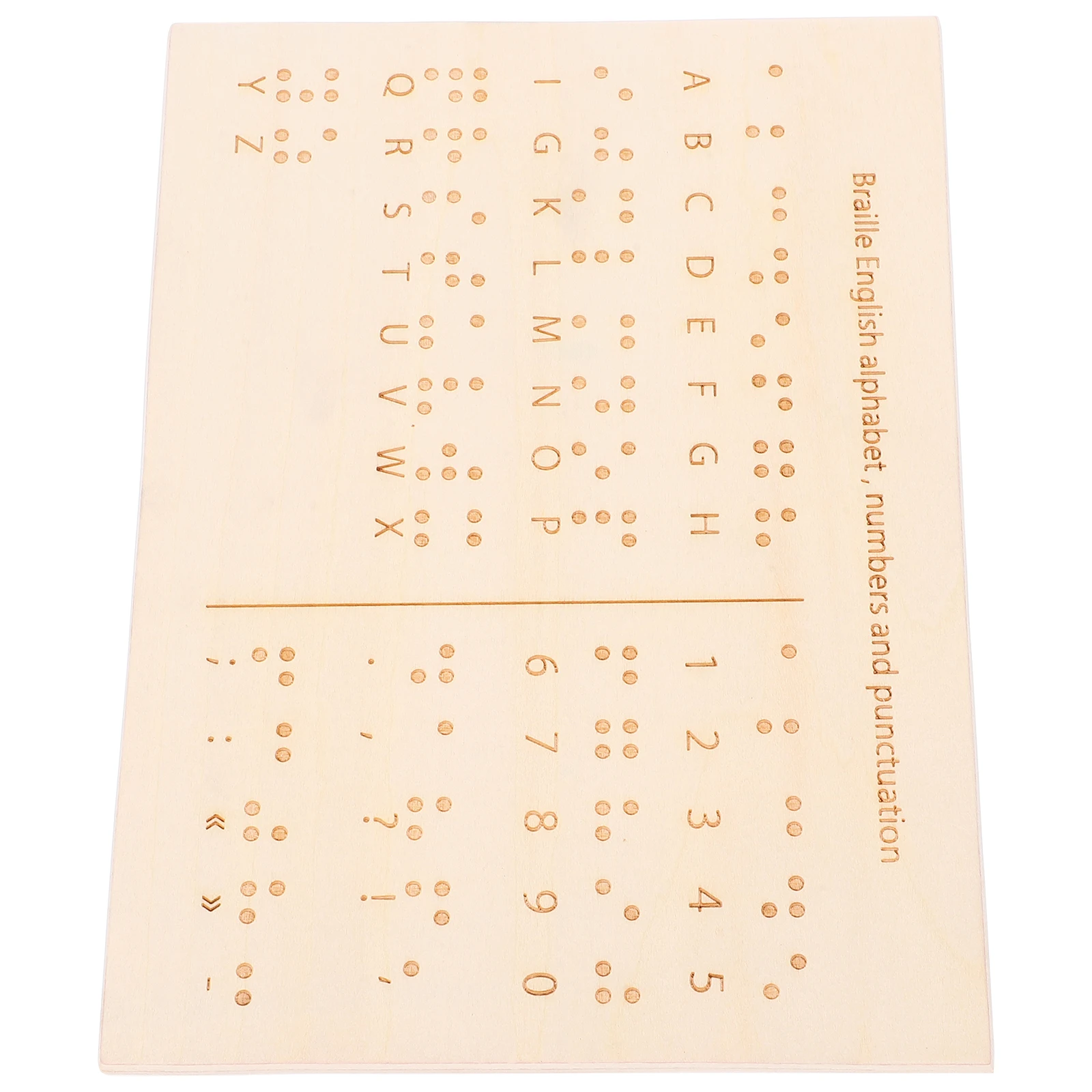 Braille Alphabet Board for The Blind People Reading Device Books Assistant Letter Boards Wood Assistive Devices Braille Board