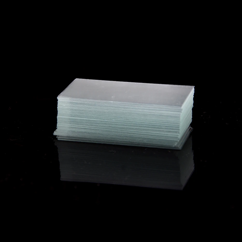 Laboratory Glass Slide 100 Pcs Transparent Square Glass Slides Coverslips Coverslides For Microscope Optical Instrument Microscope Cover Slip