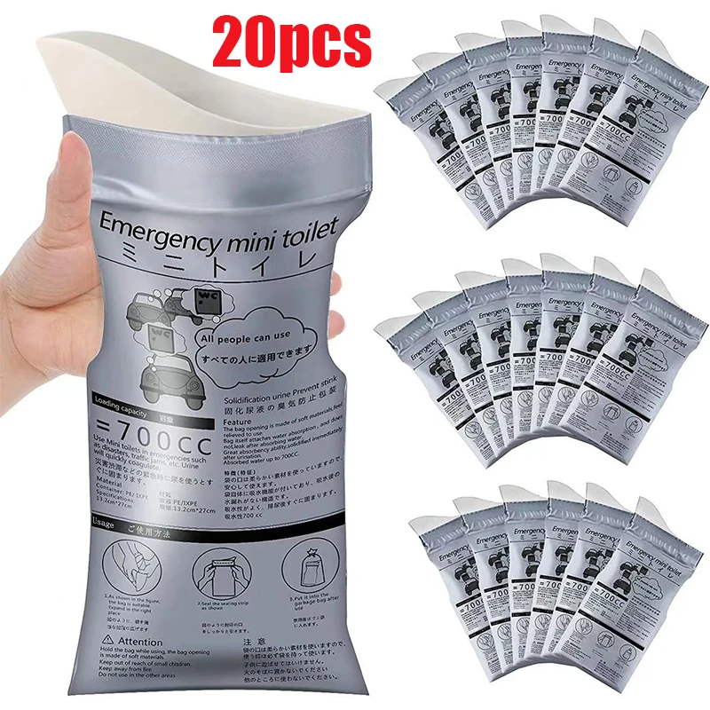 20 Sacchetti Per Urina E Vomito Usa E Getta – 700 Ml, Con Gel Super Assorbente, A Prova Di Perdite, Per Viaggi, Campeggio, Emergenze, Pazienti - 3
