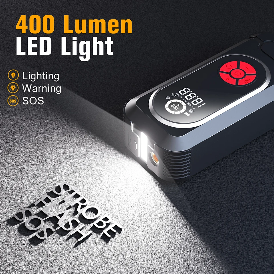 Yangood M13 Car Jump Starter 150PSI Portable Car Battery Booster Charger With Air Compressor Battery Starting Air Pump