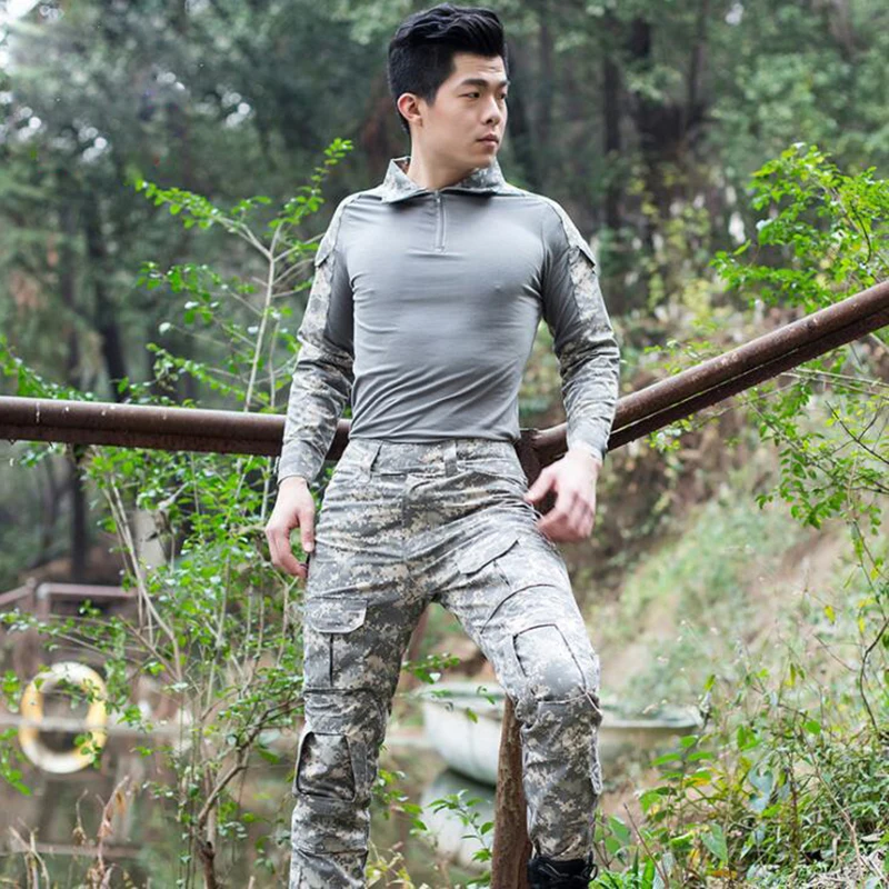 Men's Military BDU Tactical Uniform Shirt Pants Kryptek Hunting Airsoft  Suit Set