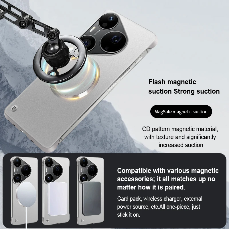Sleek Metallic Magnetic Protective Case - Thin Design with Premium Paint Finish