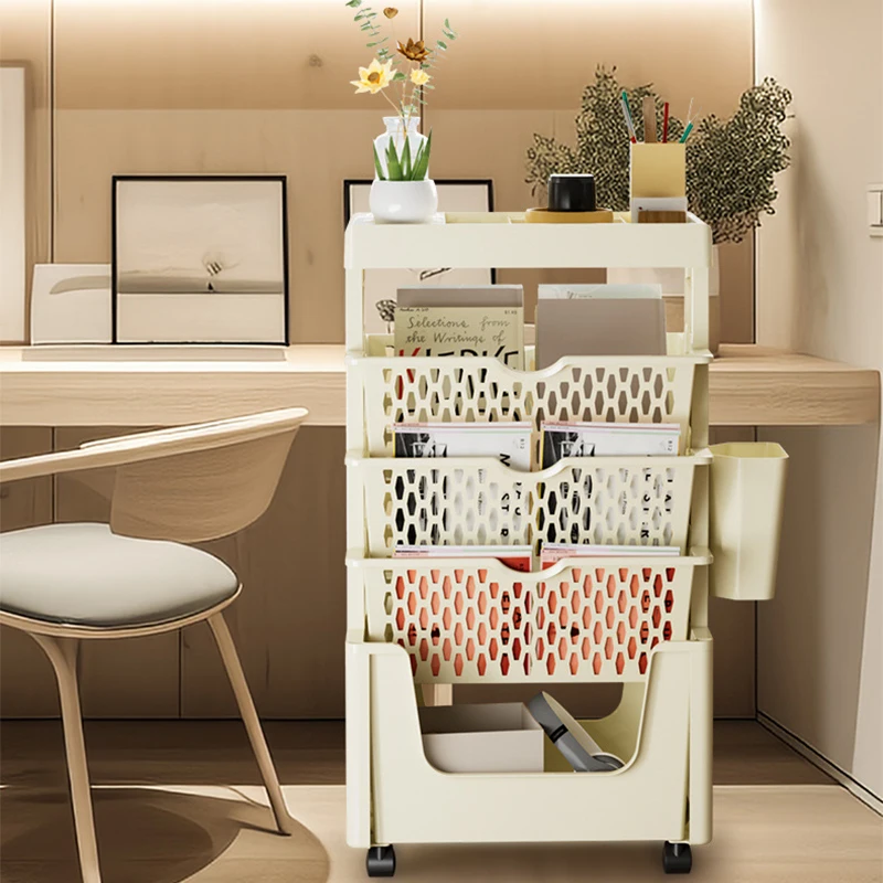 Removable Book Shelf Multi-Layer Floor Stand Bookshelf Home Classroom Student Book Storage Rack Desktop Magazine Snacks Organize