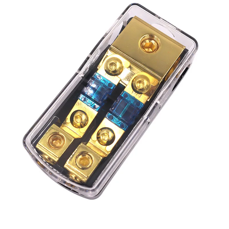 Car Audio Power Splitter Fuse Holder Stereo AFS Style Retrofit Fuse Adapter Junction Box 60A Blade Distribution Block