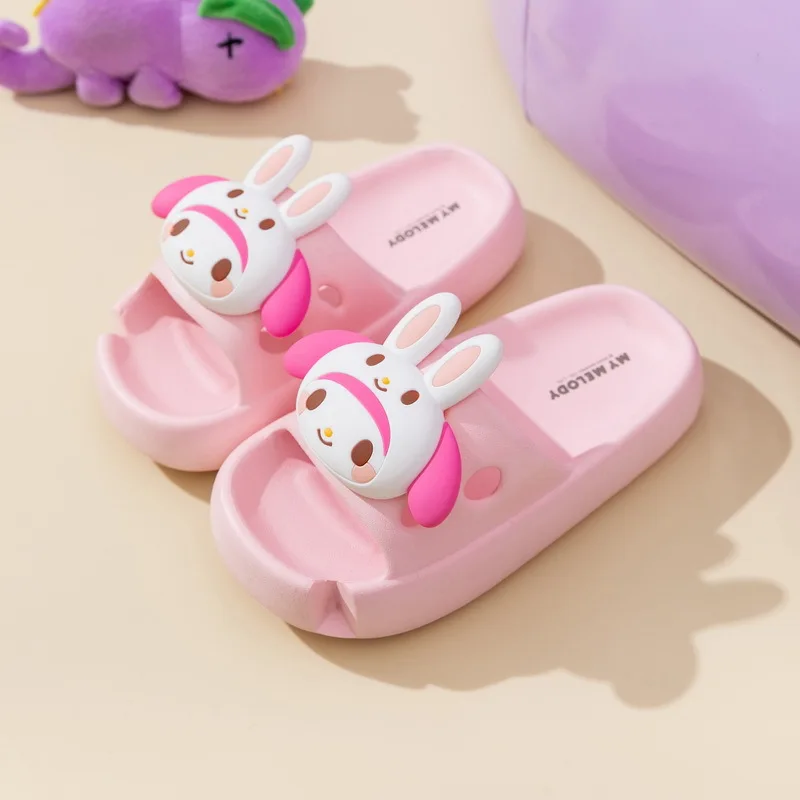 Summer Cartoon Slippers Parent-child Children's Home Indoor Beach Cute Kuromi Girls' And Women's Sandals 5