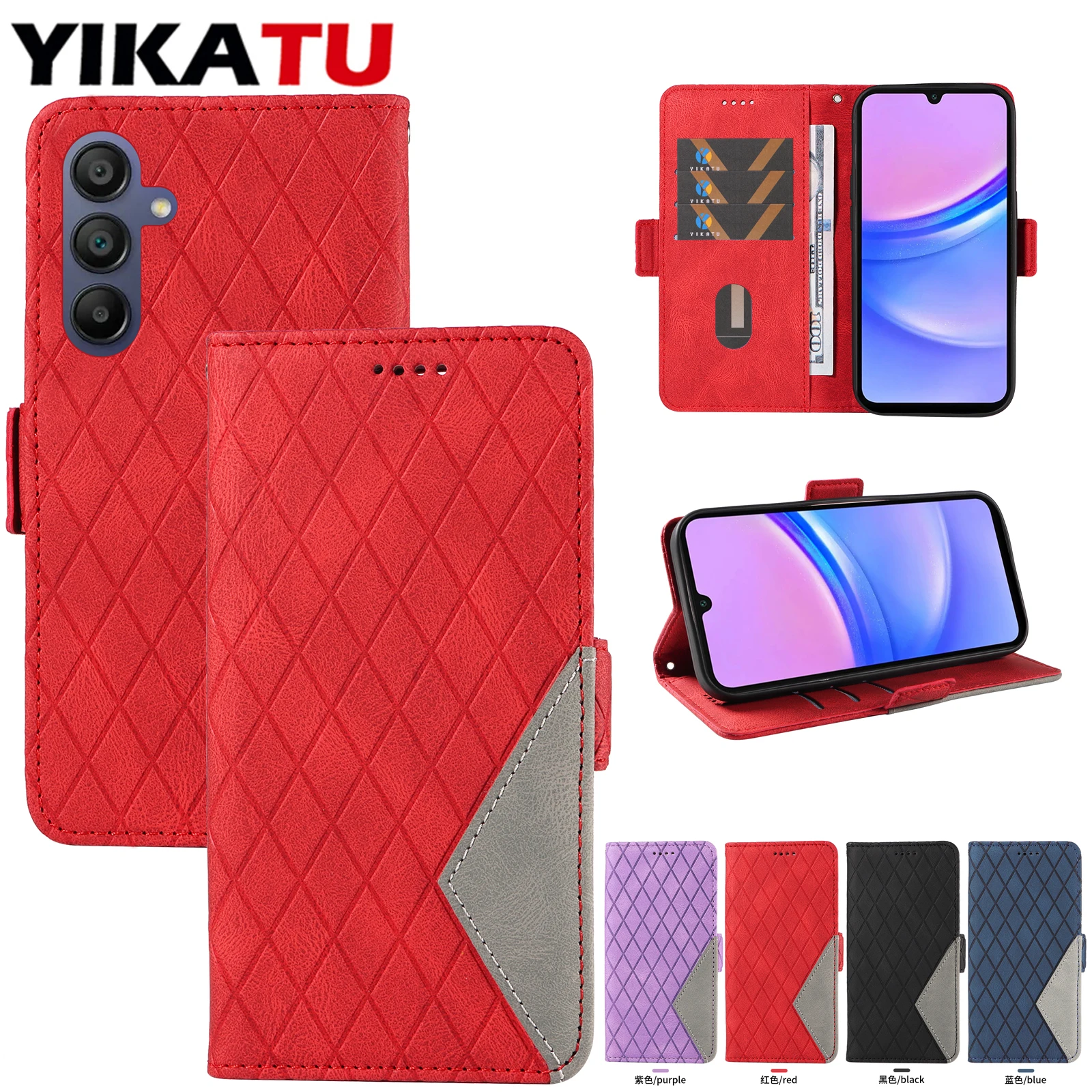 Elegant Magnetic Leather Wallet Phone Case Cover