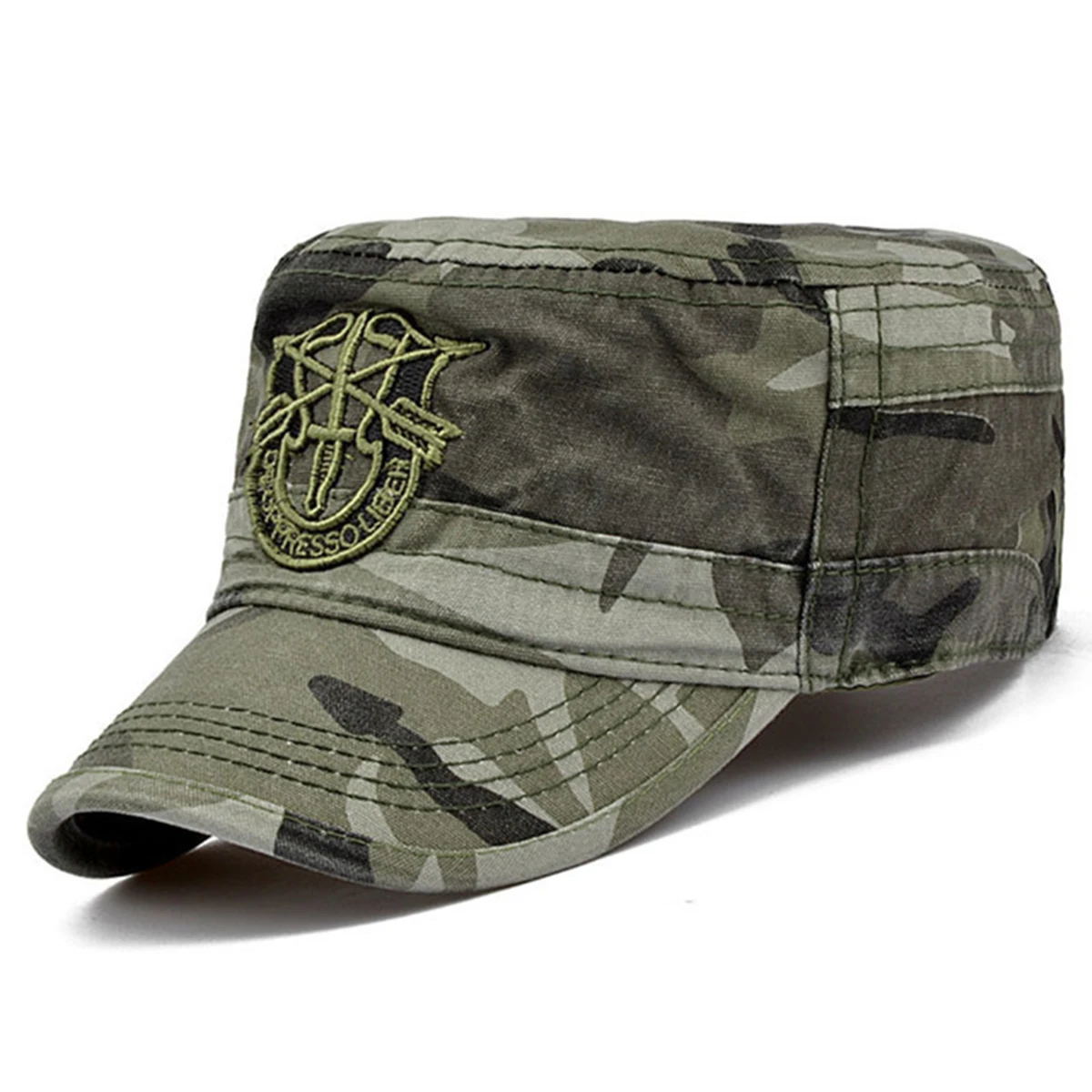 Unisex Camouflage Baseball Cap Camouflage Hat Cap Hat Shield Embroidery Military Cap Spring Autumn Outdoor Adjustable Casual Hats Men Flat Top Captain Military Caps