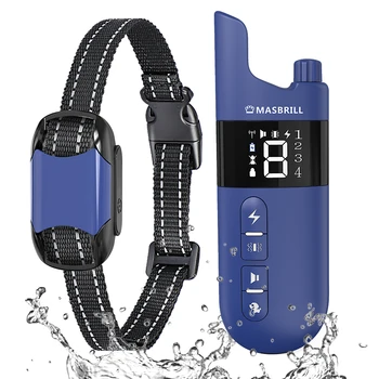 MASBRILL 800m 전기 개 훈련 칼라 라이트 IP7 방수 애완 동물 원격 제어, 충격 진동 사운드 기능 칼라