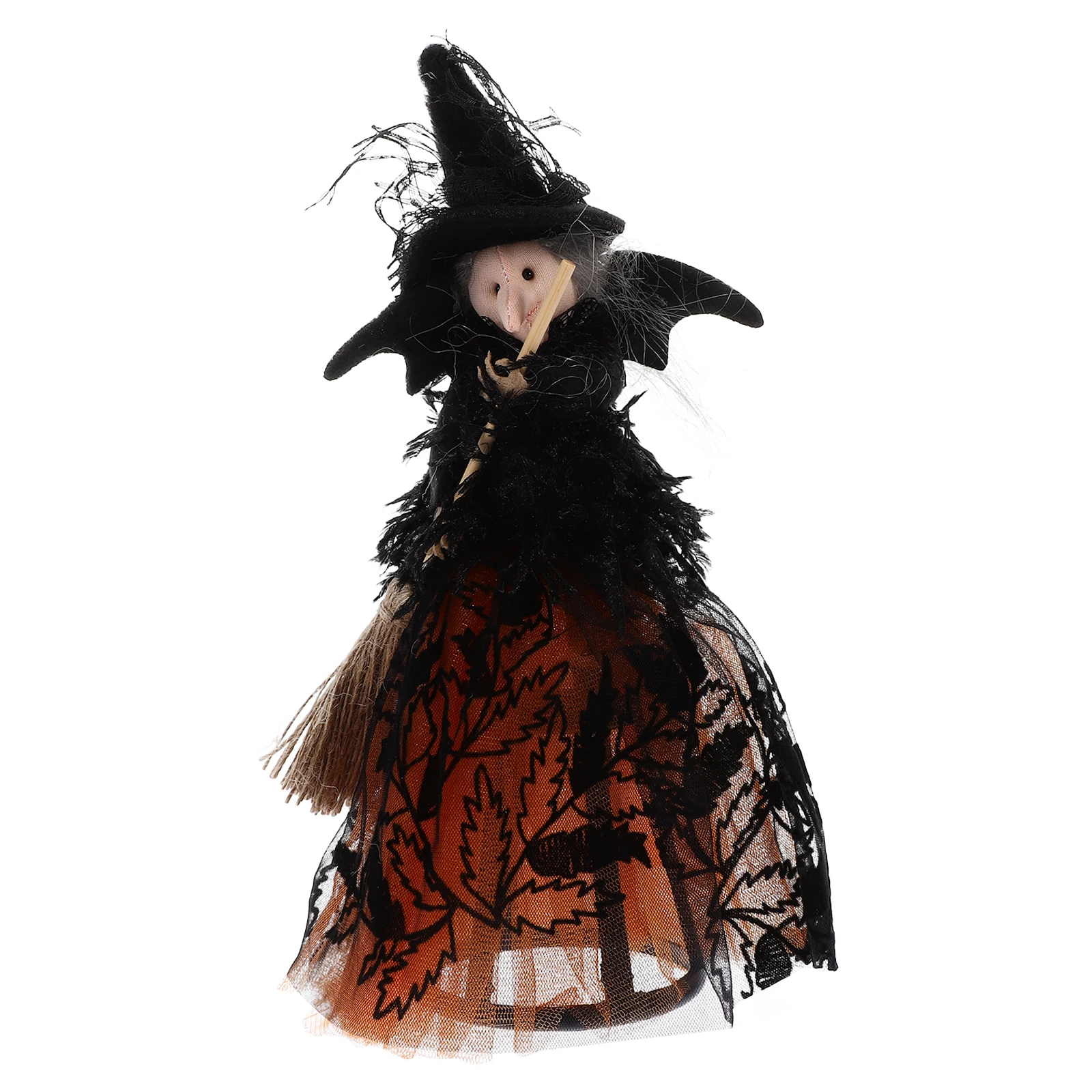 

Halloween Witch Doll Decor DIY Pendant Ornaments Halloween Tree Topper Cartoon Witch Doll Party Haunted House Decorate Props