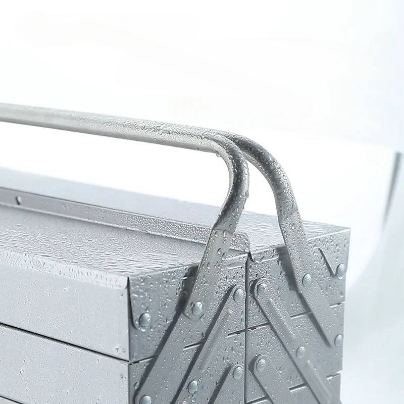Organizer Tool Box Mechanic Storage Stainless Tool Box Professional Metal Suitcase Waterproof Case Parts Garage Accessories 4
