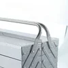Organizer Tool Box Mechanic Storage Stainless Tool Box Professional Metal Suitcase Waterproof Case Parts Garage Accessories 4