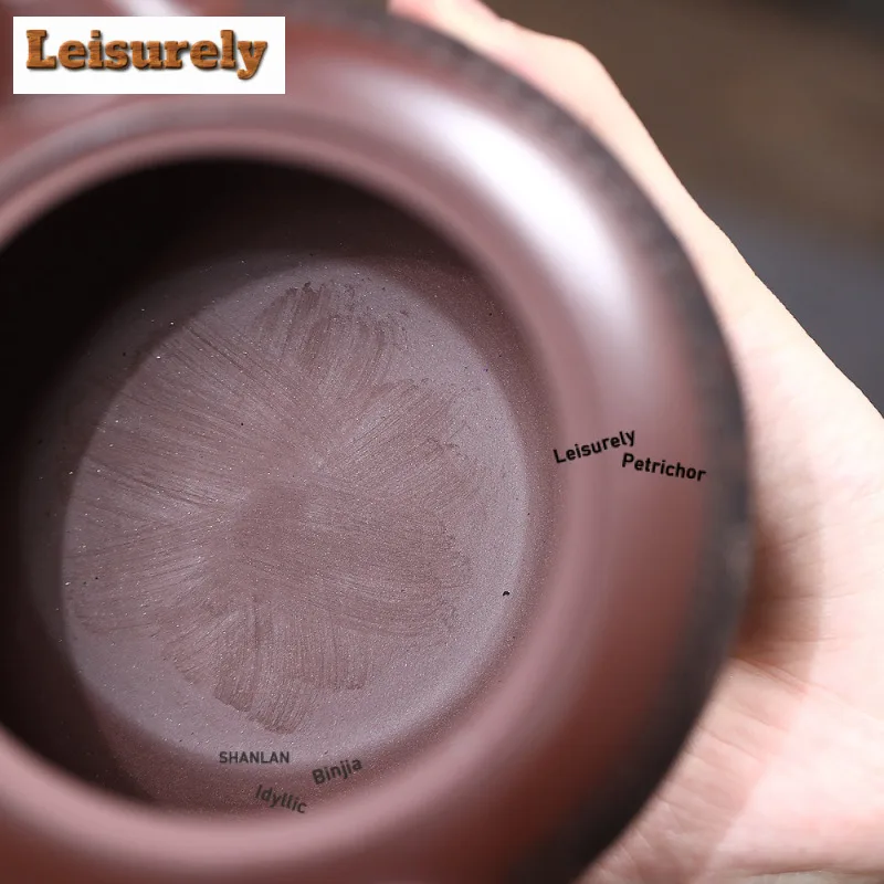 600ml Boutique Yixing Purple Clay Teapots Handmade Lotus Pot Raw Ore Antique Red Mud Tea Maker Kettle Zisha Tea Set Collection