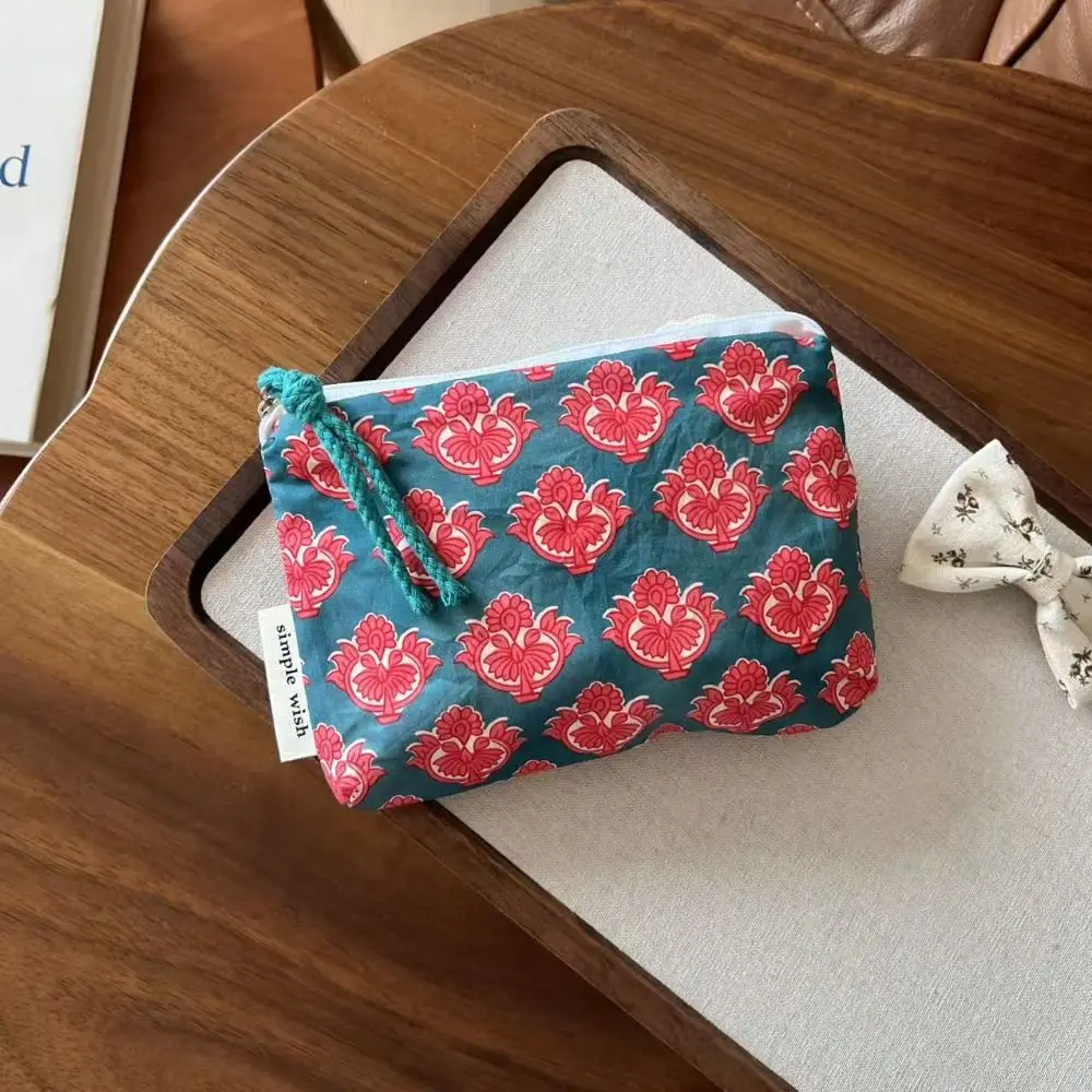 Fashion Vintage Sanitary Napkin Bag Mini Indian Style Bohemian Coin Purse Cotton Zipper Travel Bag Cosmetic,earphone Etc Storage 3